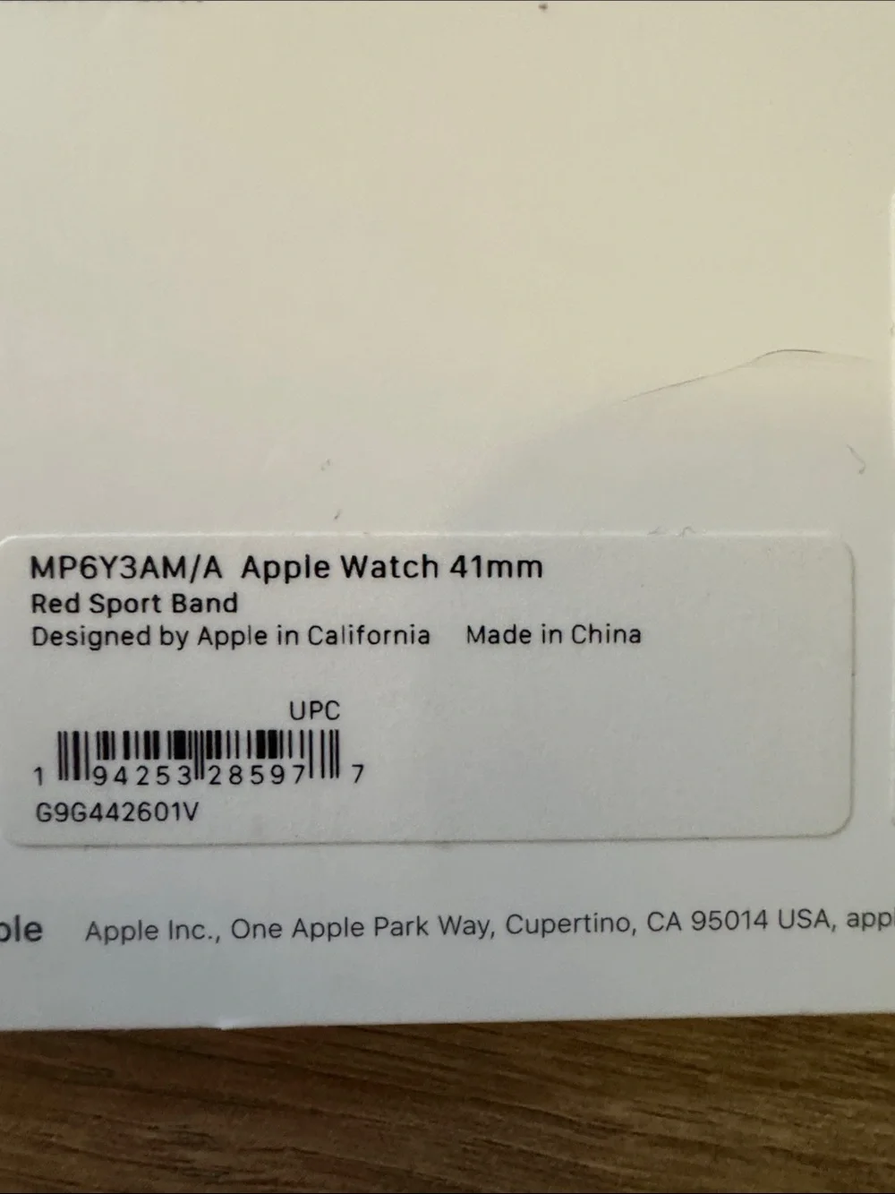 Apple Red Sport Band for Apple Watch 41mm
